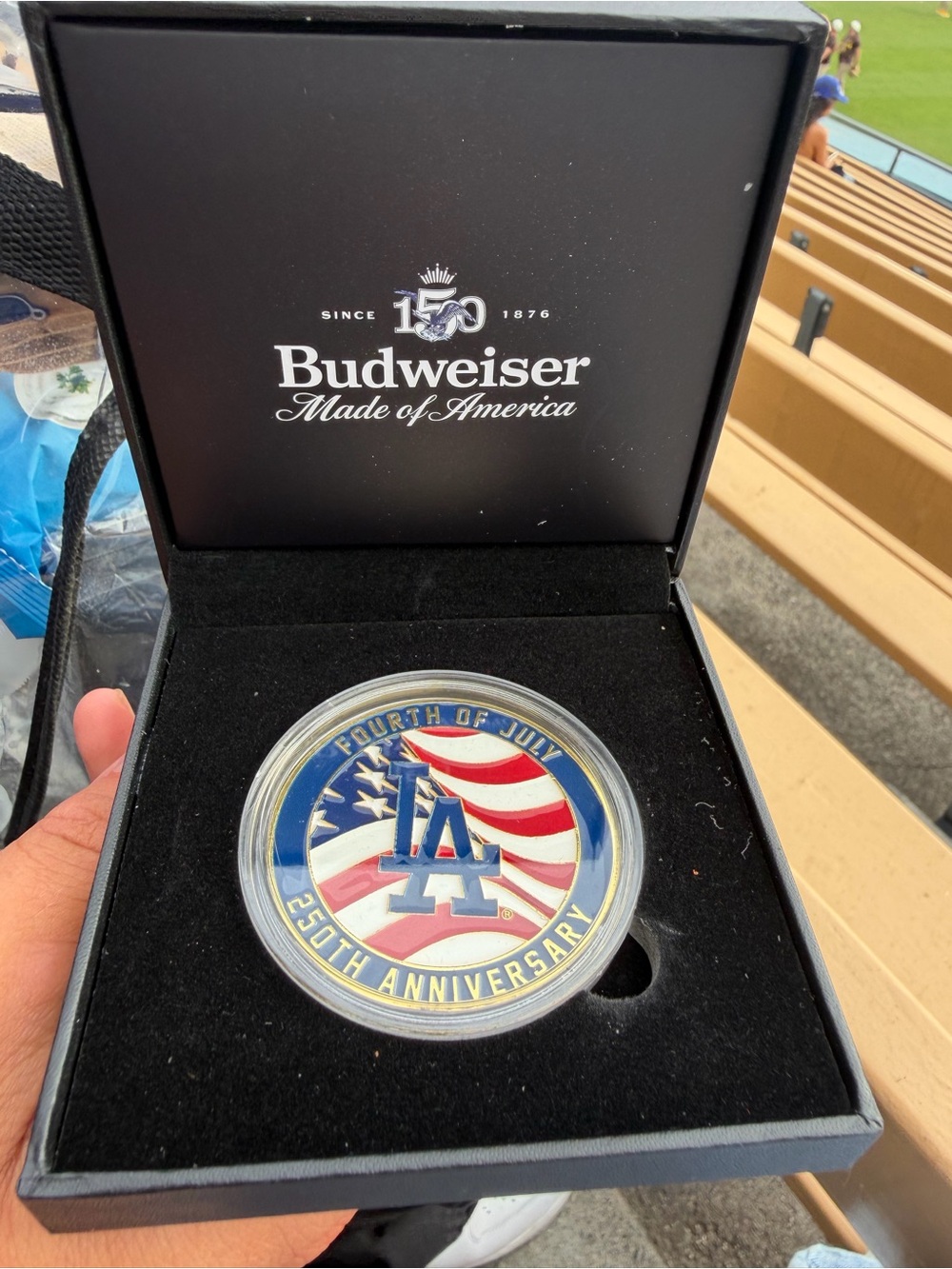 Dodgers Commemorate Coin Patriotic LA Anniversary Coin - Red, White, Blue